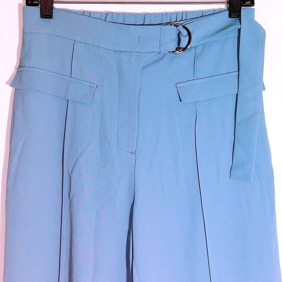 Halara High Waisted D-Ring Buckle Belted Wide Leg Pants Forget-Me-Not SZ S NWOT - Picture 9 of 15